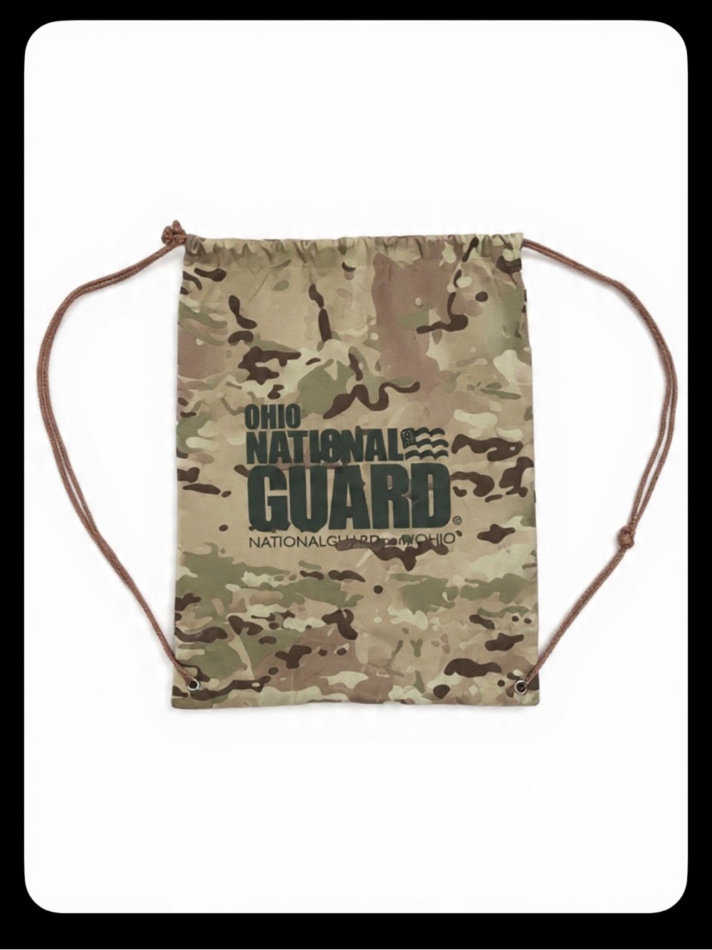 Authentic OH National Guard String Backpack – Camouflage Cinch Bag